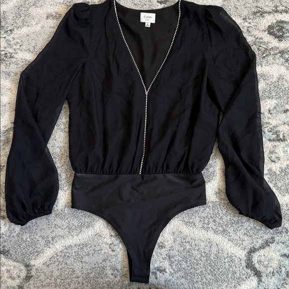 Cami NYC Ingrid Crystal Silk Bodysuit - Picture 5 of 11